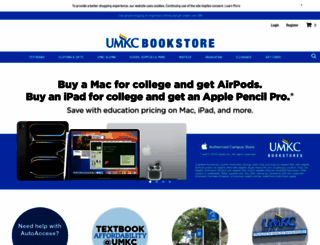 umkcbookstore.com screenshot