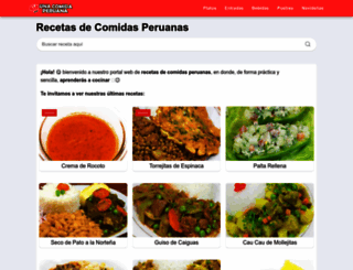 unacomidaperuana.com screenshot
