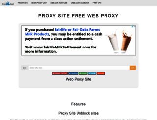 unblockproxysite.com screenshot