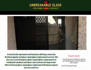 unbreakableglass.com.au screenshot