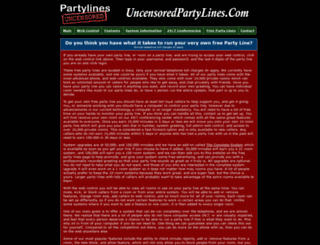 uncensoredpartylines.com screenshot