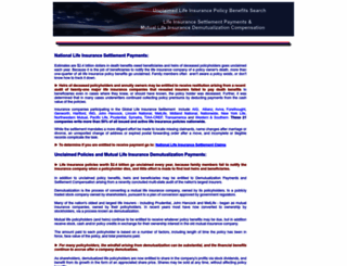 unclaimed-demutualization.com screenshot