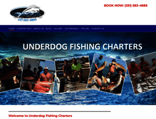 underdogfishingcharters.com screenshot