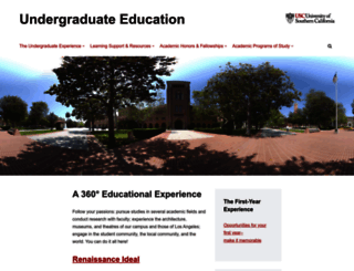 undergrad.usc.edu screenshot