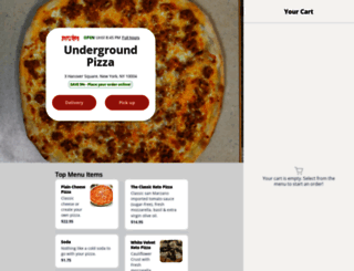undergroundpizzamenu.com screenshot