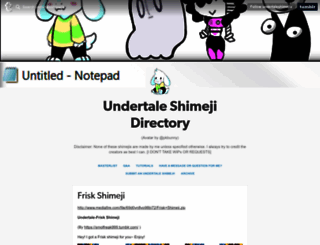 undertaleshimejis.tumblr.com screenshot