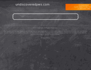undiscoveredpws.com screenshot