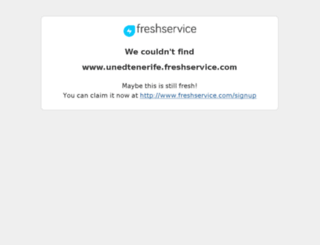 unedtenerife.freshservice.com screenshot