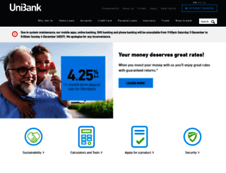 unibank.com.au screenshot
