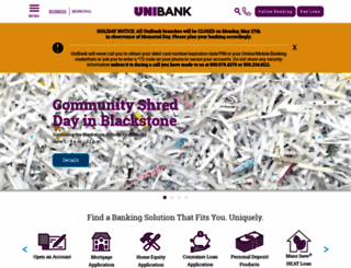 unibank.com screenshot