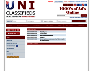 uniclassifieds.com.au screenshot