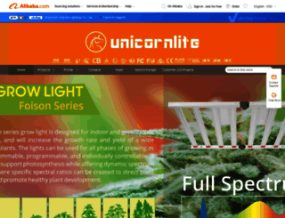 unicornlight.en.alibaba.com screenshot