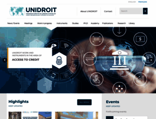 unidroit.org screenshot