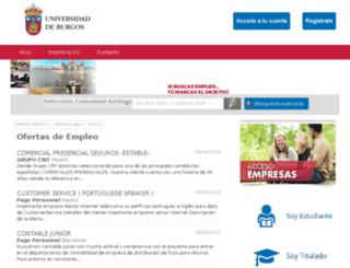 uniempleo.ubu.es screenshot