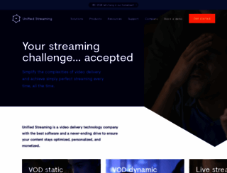 unified-streaming.com screenshot