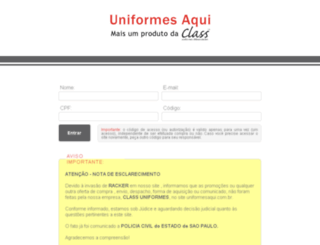 uniformesaqui.com.br screenshot