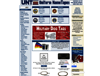uniformnametape.com screenshot