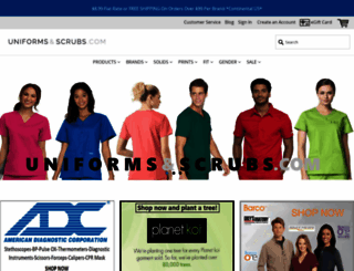 uniformsandscrubs.com screenshot