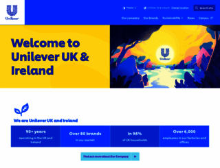 unilever.co.uk screenshot