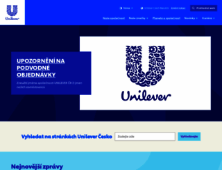 unilever.cz screenshot