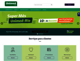unimedrio.com.br screenshot