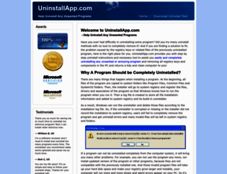 uninstallapp.com screenshot