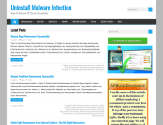 uninstallmalwareinfection.com screenshot
