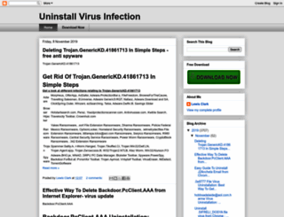 uninstallvirusinfection.blogspot.com screenshot