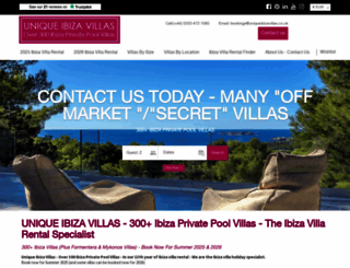 uniqueibizavillas.co.uk screenshot
