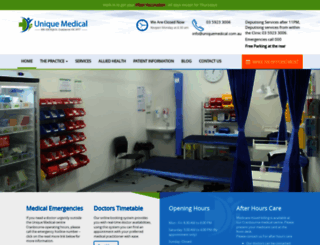 uniquemedical.com.au screenshot