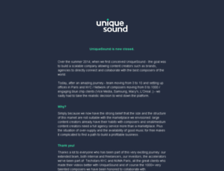 uniquesound.com screenshot