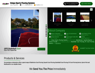 uniquesportsflooring.com screenshot