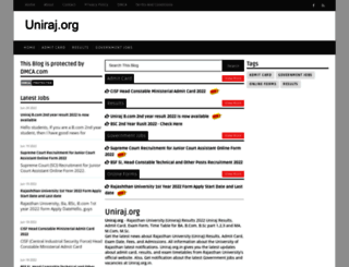 uniraj.org.in screenshot