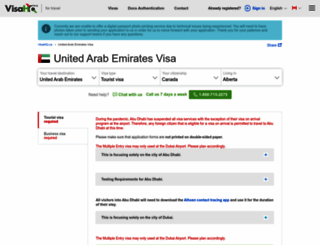united-arab-emirates.visahq.ca screenshot