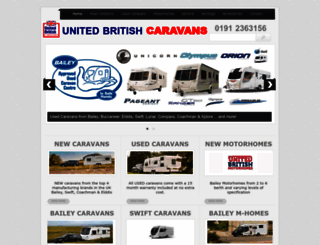unitedbritishcaravans.co.uk screenshot