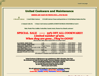 unitedcookware.com screenshot