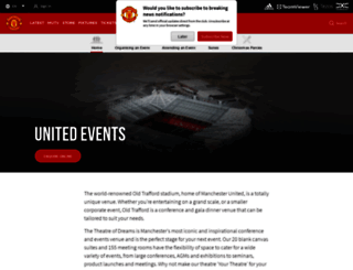 unitedevents-manutd.com screenshot
