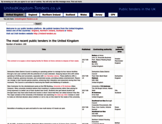 unitedkingdom-tenders.co.uk screenshot