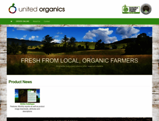 unitedorganics.com.au screenshot
