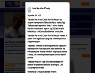 unitedwaycecil.org screenshot