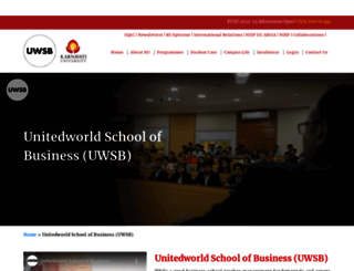 unitedworld.edu.in screenshot
