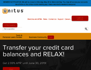 unitus.creditunionhq.com screenshot