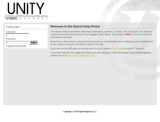 unity.hybridapparel.com screenshot