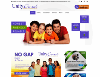 unitydental.com.au screenshot