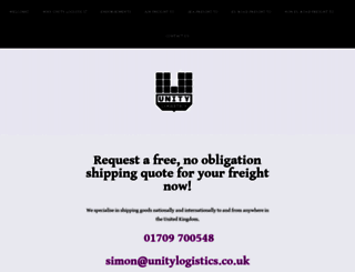 unitylogistics.co.uk screenshot