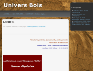 univers-bois-ardeche.fr screenshot