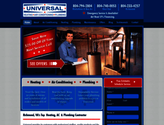 universalhvac.com screenshot