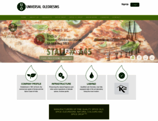 universaloleoresins.com screenshot