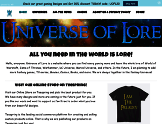 universeoflore.weebly.com screenshot