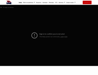 universidad-une.com screenshot